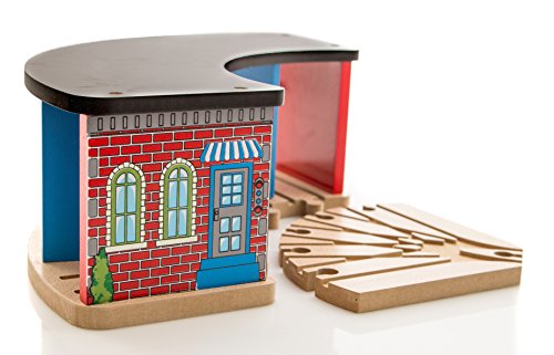 wooden train roundhouse