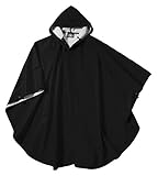 Charles River Apparel 8709 Youth Pacific Poncho, Black, One Size