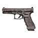 GunSkins Universal Pistol Skin Compatible with Airsoft AEG and BB Gun- Vinyl Wrap - Trim to Install - 100% Waterproof - Non-Reflective Matte Finish - GS BattleWorn Dark Earth
