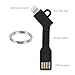 DT-charger Charge Sync Flexible Charger Key Chain Lightning to USB Cable - for Apple iPhone 5, 5s, 5c, 6, 6 Plus, 6s, 6s Plus, iPod,iPad (Black)