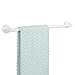 iDesign Plastic Wall Mount Hand Towel Bar Holder, Rack for Bathroom, Kitchen, 24