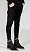 Aiyino Mens Skinny Runway Distressed Slim Denim Biker Jeans Hiphop Pants (US 33(Tag Size 34), Black)