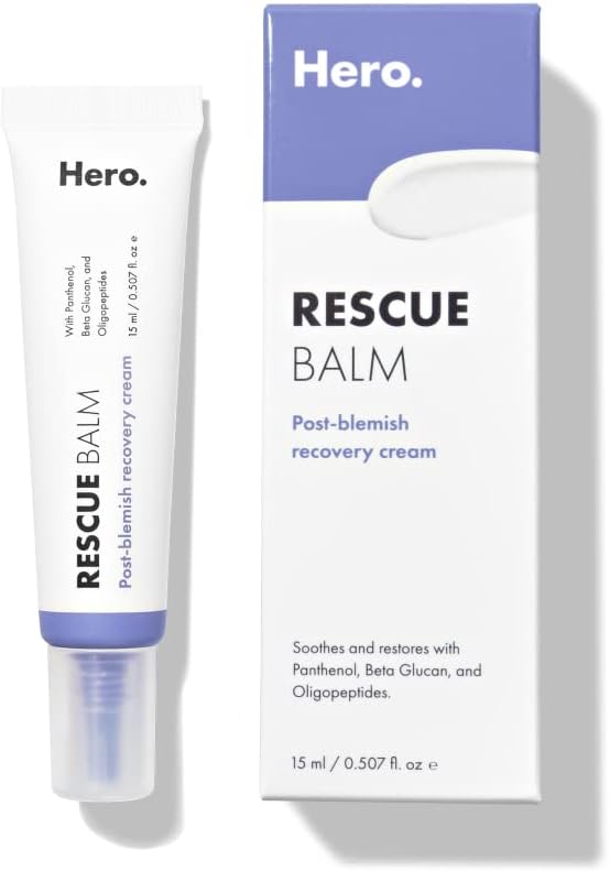 Hero Cosmetics Rescue Balm 15ml Panthenol Beta Glucan Oligopeptides Redness