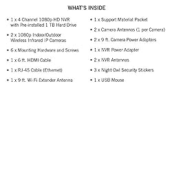 Night Owl WNVR201-42P-B 4 Channel 1080p Wireless