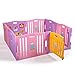JAXPETY Baby Playpen Kids 8 Panel Safety Play Center Yard Home Indoor Outdoor New Pen (Pink)