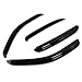 DNA MOTORING Set of 4 Tape-On Window Rain Guards for 2007-2013 Avalanche/Suburban 2500 / Silverado 1500 / Sierra 1500 / Yukon XL 1500 2500, Window Visors Vent Guard Shade Deflector Crew Cab, WVS-005