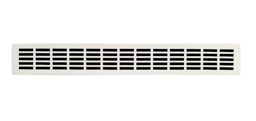 Aluminium Air Vent Grille – Kitchen Worktop Plinth Heat Vent – Slim Skirting Vent Cover for Cabinet Drawer or Cupboard – Multiple Sizes and Colours. (White (RAL 9016), 50 x 7 cm (19.7 x 2.75 in))
