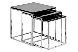 Premier Housewares - Juego de 3 mesas encastrables con Estructura