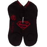 Official DC Comics Superman Logo Black Active Performance Ankle Socks