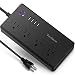 Smart Power Strip WiFi Plug TONBUX Multiple Outlet Surge Protector USB Bar & FCC Certified Remote Control Timing Schedule Voice Control with Alexa Echo Google Home IFTTT Black primary