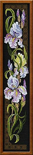 Riolis R841 Irises Counted Cross Stitch Kit, 7.75 by 36.25-Inch