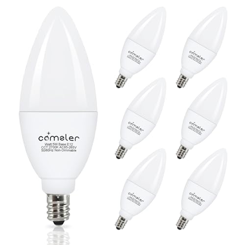 Comzler E12 LED Candelabra Light Bulbs Equivalent