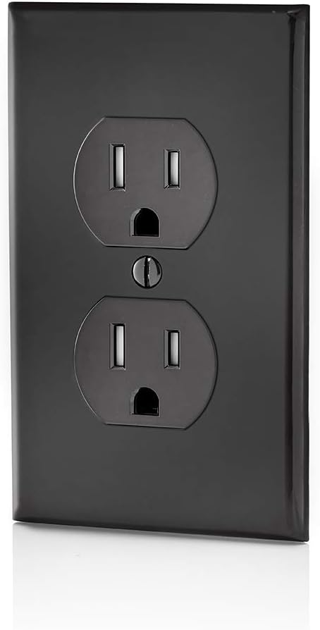 Leviton T5320-WMP M22-Straight Blade Tamper Resistant Duplex Receptacle, 125 V, 15 A, 2 Pole, 3 Wire, 10 pack, White - - 