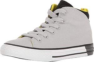 Image of Converse Kids Chuck Taylor All Star Official Mid (4 Big Kid M, Ash Grey/Black / White)