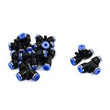 uxcell® 10Pcs 4mm to 4mm Connector Air Pneumatic T Style Quick Joint Fittings