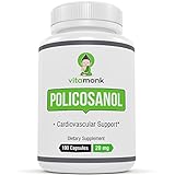 MAX Value Policosanol 20mg Capsules by VitaMonk - Supplement Supports Lower Cholesterol and Supports Healthy Circulation - 100 Count