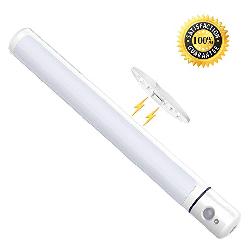JEBSENS – T02 LED Under Cabinet Lighting, Ceiling Wall Light Fixture, Portable Rotatable Closet Light for Closet Stairs Hallway, PIR Motion Sensor, 3-Mode Stick-On, Powered by 3pcs AA Batteries