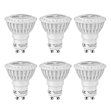 LE 6 Pack Dimmable GU10 LED Light Bulbs, 50W Halogen Bulbs Equivalent, 5W 400lm, 38° Spot Beam Angle, Daylight White, 6000K, MR16, Recessed Lighting, Spotlight
