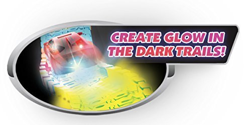 Mindscope Twister Tracks Trax 360 Loop 13' (feet) of Neon Glow in the Dark Track with One Light-Up (Pulse LED) Vehicles Sports Car Series