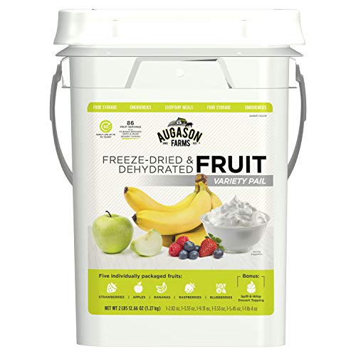 Augason Farms Fruit Variety Pail Long Term Food Storage Everyday Food Prep Camping Hiking 4 Gallon Pail (Best Long Term Food Supply)