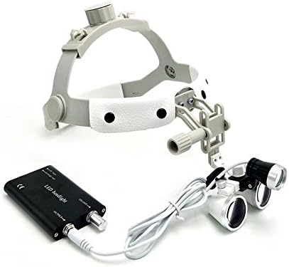 Hot Dental Surgical Loupes 3.5x Magnifier Binocular Glass w/ LED Headlight