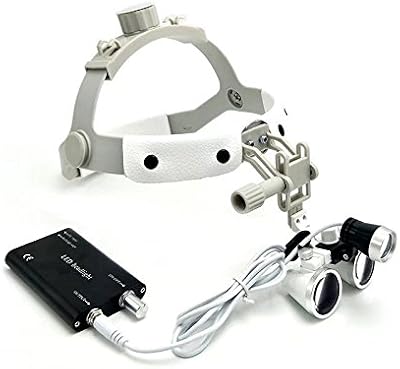Hot Dental Surgical Loupes 3.5x Magnifier Binocular Glass w/ LED Headlight