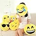 Liberty Imports 12 Pack - Large Emoji Plush Pillows, 13 Inches (32 cm) Jumbo Stuffed Cushion Pillows Bulk Bundle Set (1 Dozen)