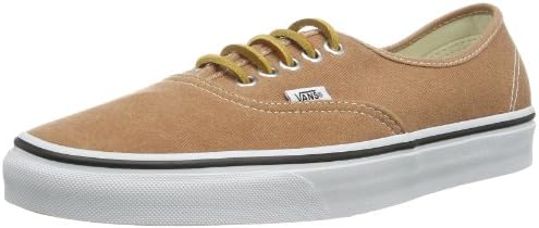 Vans Authentic Sneakers (Brushed Twill) Leather Brown Mens Mens 10