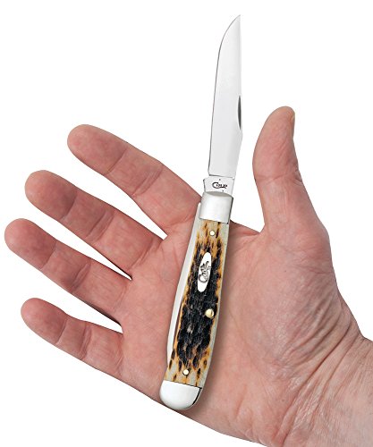 CASE XX WR Pocket Knife Amber Jigged Bone Equestrian's Knife Item #144 - (6254Hp SS) - Length Closed: 4 1/8 Inches - Thumbnail 5