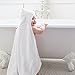 Puj– Hug, Hands-Free Hooded Baby Bath Towel, Thick and Ultra-Soft Baby Towel with Interlocking Tabs, Machine-Washable Hooded Towel for Infants, 30 x 30 inches, White