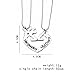 Simple Her Buck&His Doe Heart-shaped Elk Split couple necklace Sets of chain 2PCS
