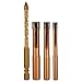 3Pcs Sintered Diamond Hole Saw with one Copper Plated Cross Hexagonal Bit, Drillpro Marble Drill Bits Apply to Ceramic, Glass, Granite, Tiles, Marble, Stone, Magnetic Materials etc Hole Processing