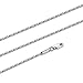 FOSIR Mens Womens Surgical Stainless Steel Thin Chain Necklace 2mm,18-30 Inches