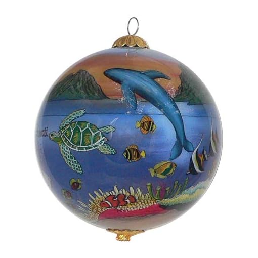 Tropical Fish Collectible Hand Painted Glass Ornament With Gift Box Home Kitchen Home Decor Accents