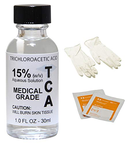 15% TCA Chemical Peel Kit (1oz) Fine Lines & Wrinkles, Crepey Skin, Age Spots, Freckles, by RePare Skincare (30ml_15)