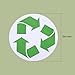 TecUnite 10 Pack Recycle Symbol Sticker Self Adhesive Recycling Symbol Labels Decals for Garbage Can Trash Bins Containers Trashcan, Green