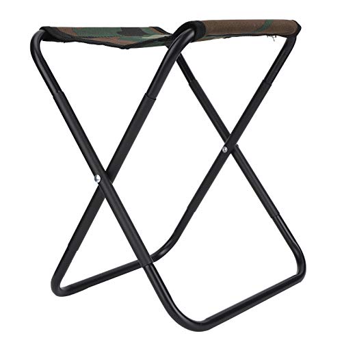 RBSD Edelstahl + Oxford Stoff Tragbarer ultraleichter Camouflage Color Angelstuhl, Camping Stuhl, für den Strandhof – Bild 7