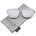 zeroUV Oversize Metal Frame Thin Temple Color Mirror Flat Lens Aviator Sunglasses 62mm