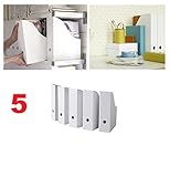 Royal 5 White Magazine File Holders Storage Boxes 12 1/4