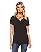 Loose Criss Cross Top V Neck Strap Shirt for Women Short Sleeve Top Made in USA