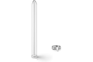 LIFEHIM 20 inch Glass Extraction Tube, Thick and Sturdy Extraction Tubes Glass Extractor Tube with 2pcs Stainless Steel Clamp