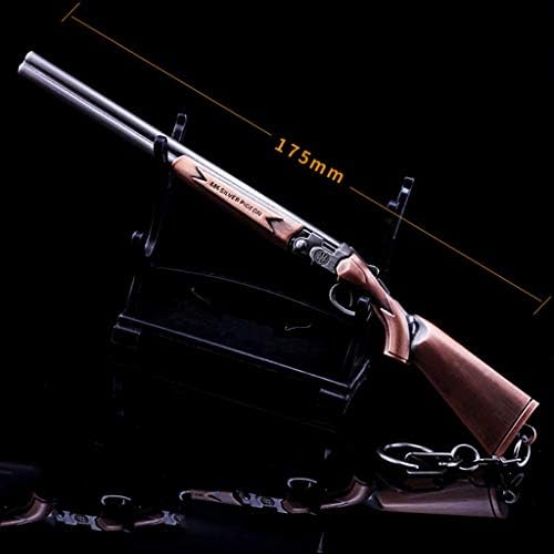 Games Prop 1/6 Metal S686 Double Tube Shotgun Weapons Military Model Figure Key Chain Toys Gift
