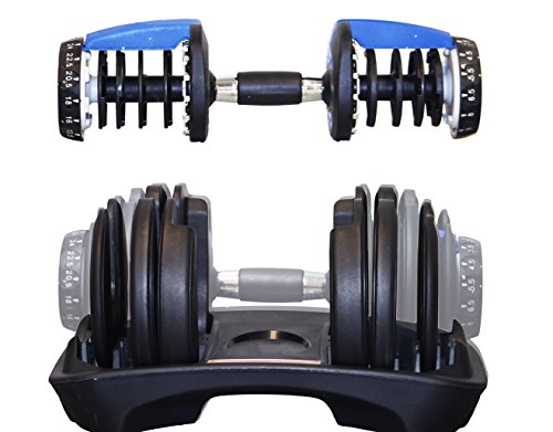1UP Adjustable Dumbbells Single or Pair Weight Set With Handles for Home Gym Exercise (Single)