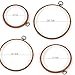 Embroidery Hoops Cross Stitch Hoop Ring Imitated Wood Circle Set Display Frame for Art Craft Handy Sewing and Hanging - Pack of 4 (5.5