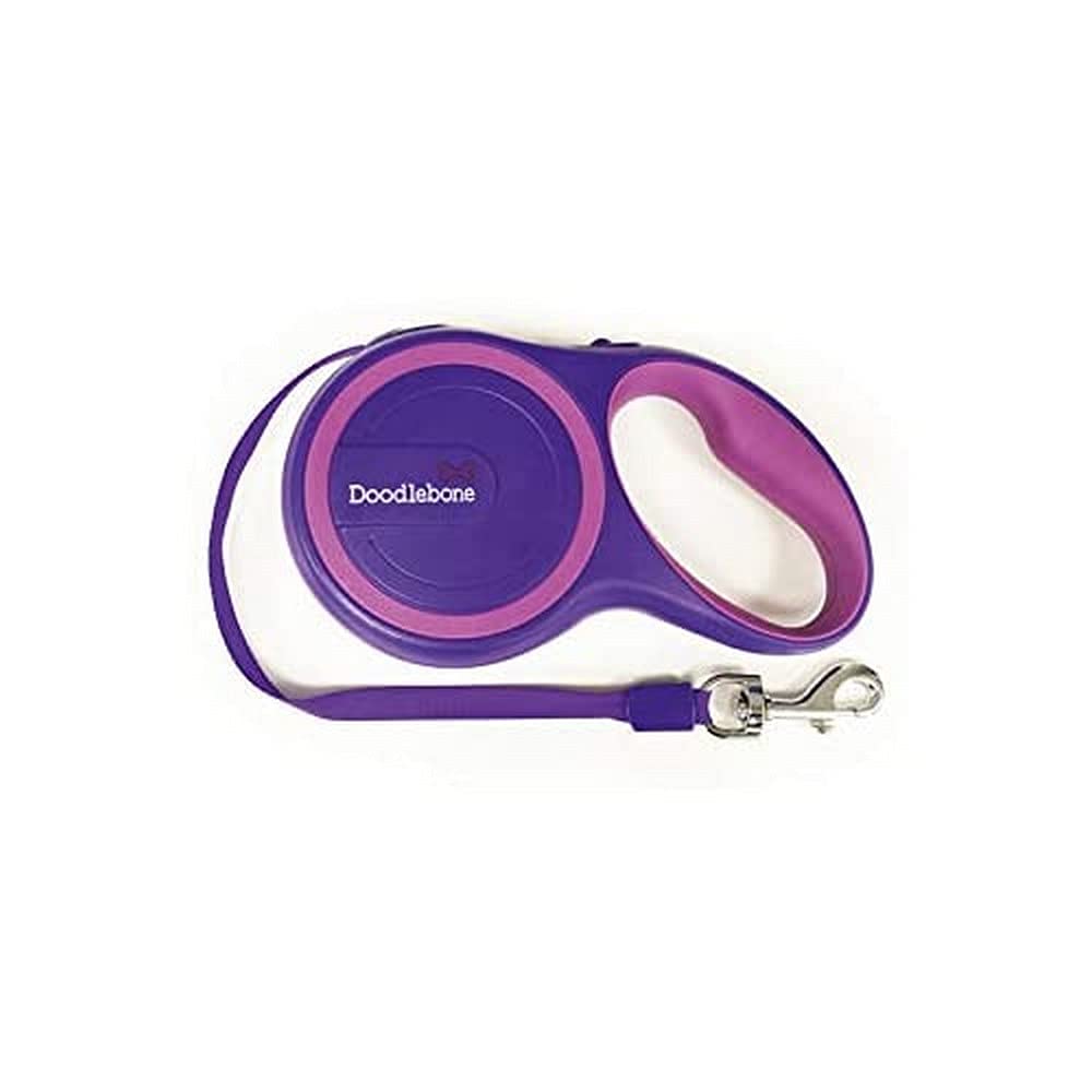 Other Doodlebone Rambler Retractable Tape Lead Two Tone Purples 25kg - 5m, clear