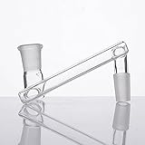 Glass Drop Down, Long Glass Adaptor with Frosted Joint (14mm Male to 14mm Female)