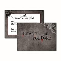 Come If You Dare: 15 Halloween Invitations with Envelopes for Adult, Themed, Costume, or Kids Party. Spooky Blood and Spider Card Invites. Invite Your Friends with These Perfect Party Supplies