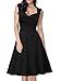 Miusol?Women's Cut Out V-Neck Vintage Casual 1950'S Retro Bridesmaid Dress (X-Large, Black)