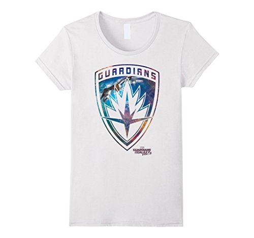 Womens Marvel Guardians of Galaxy 2 Milano Shield Graphic T-Shirt Medium White