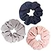 Ahoney 5 Pack Large Chiffon Flower Hair Scrunchies Elastics Hair Scrunchie Scrunchy Hair Ties Ponytail Holder for Women